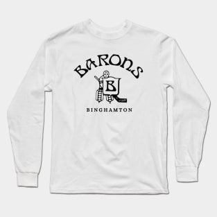 Defunct Binghamton Barons Hockey 1976 Long Sleeve T-Shirt